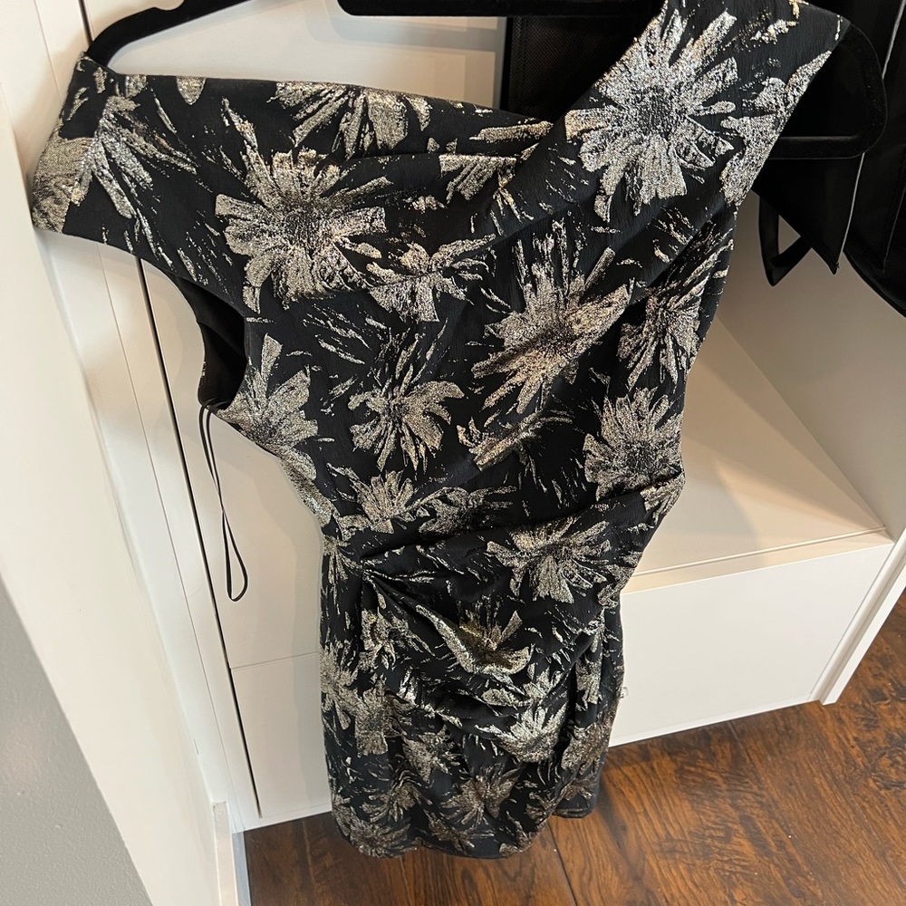 Silver and black dress